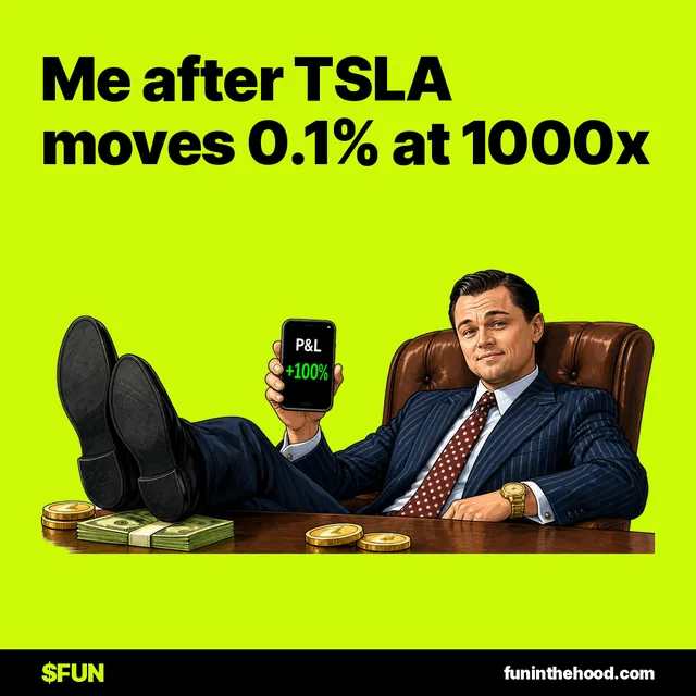 Me after TSLA moves 0.1% at 1000x