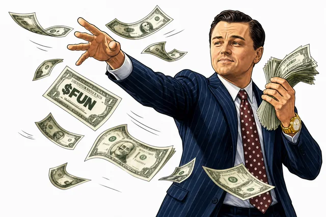 Throwing money, white