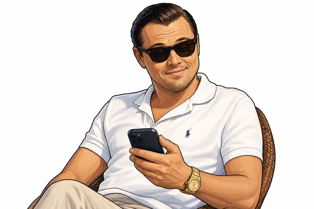 On the phone, white